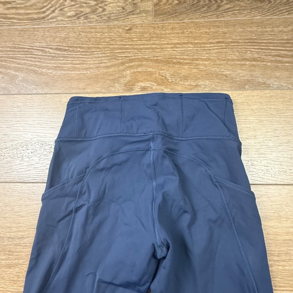 Lululemon Fast and Free II Crop 19" Nulux Navy Sz 6 Non Reflective High Waist - Picture 6 of 12